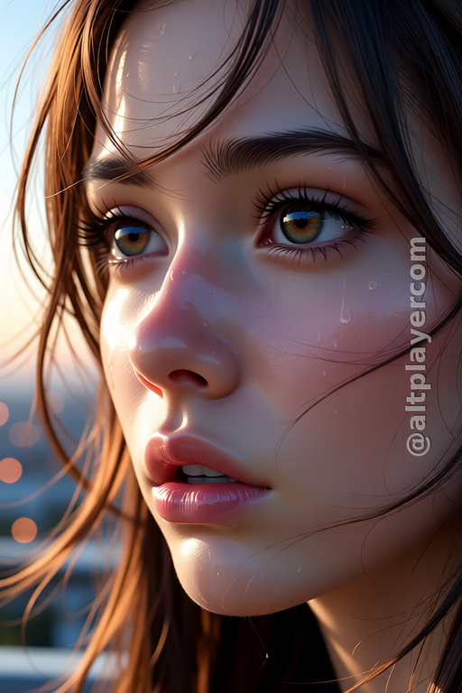 Manga panel – girl portrait realistic