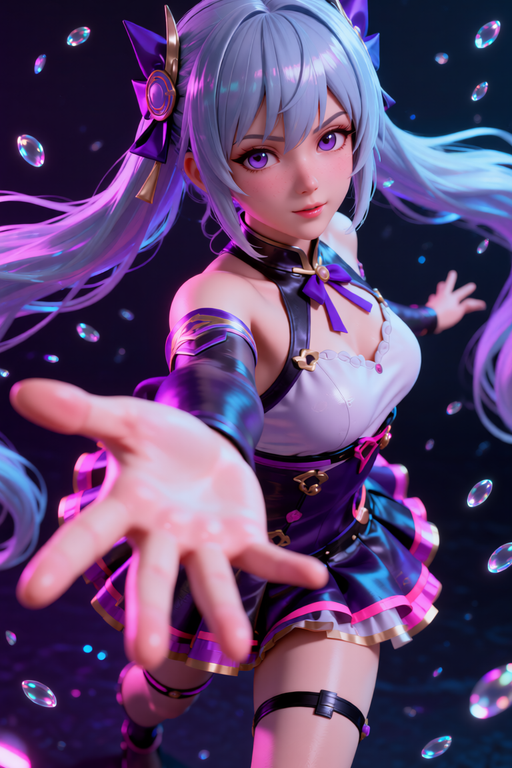 3D render – stylized virtual idol character